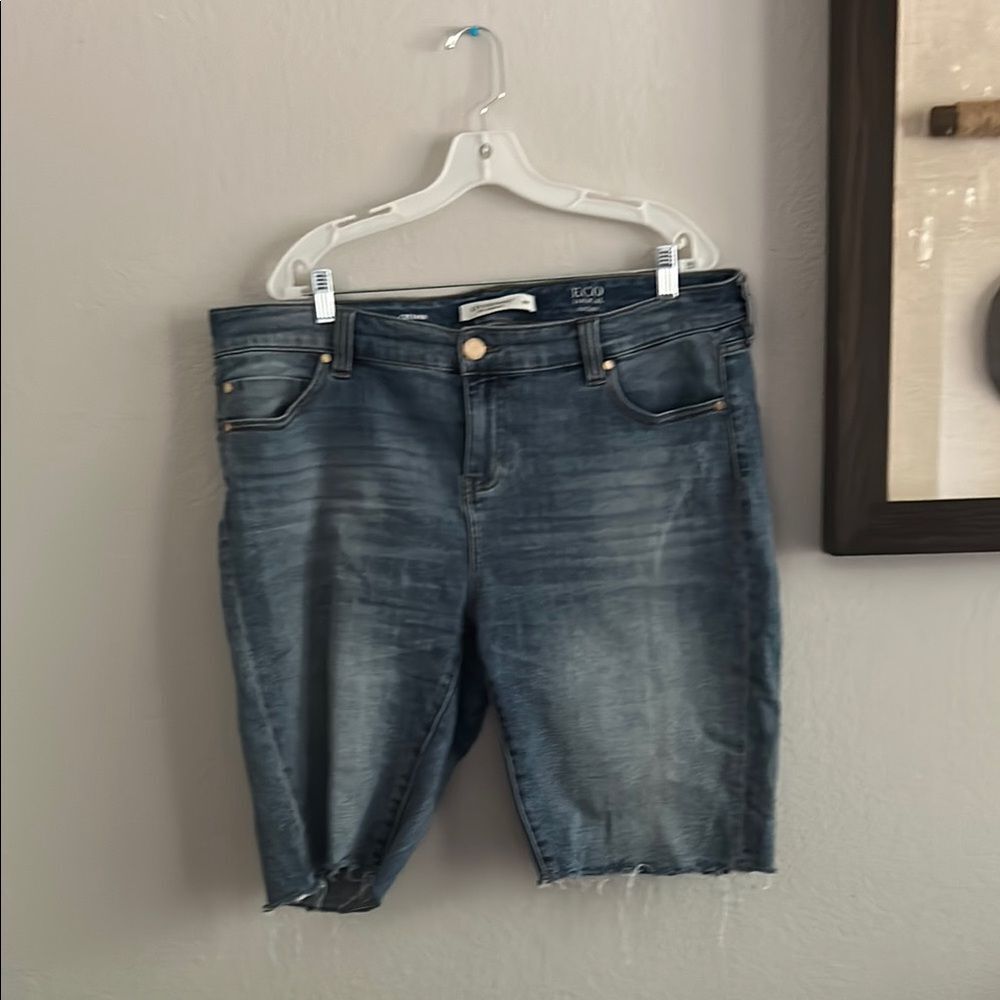 Liverpool Blue Modern Fitted Jeans with Distressed Details Sz 18W EUC